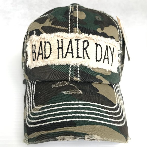 KBETHOS Accessories - Distressed BAD HAIR DAY hat. Ya know, cuz 2020